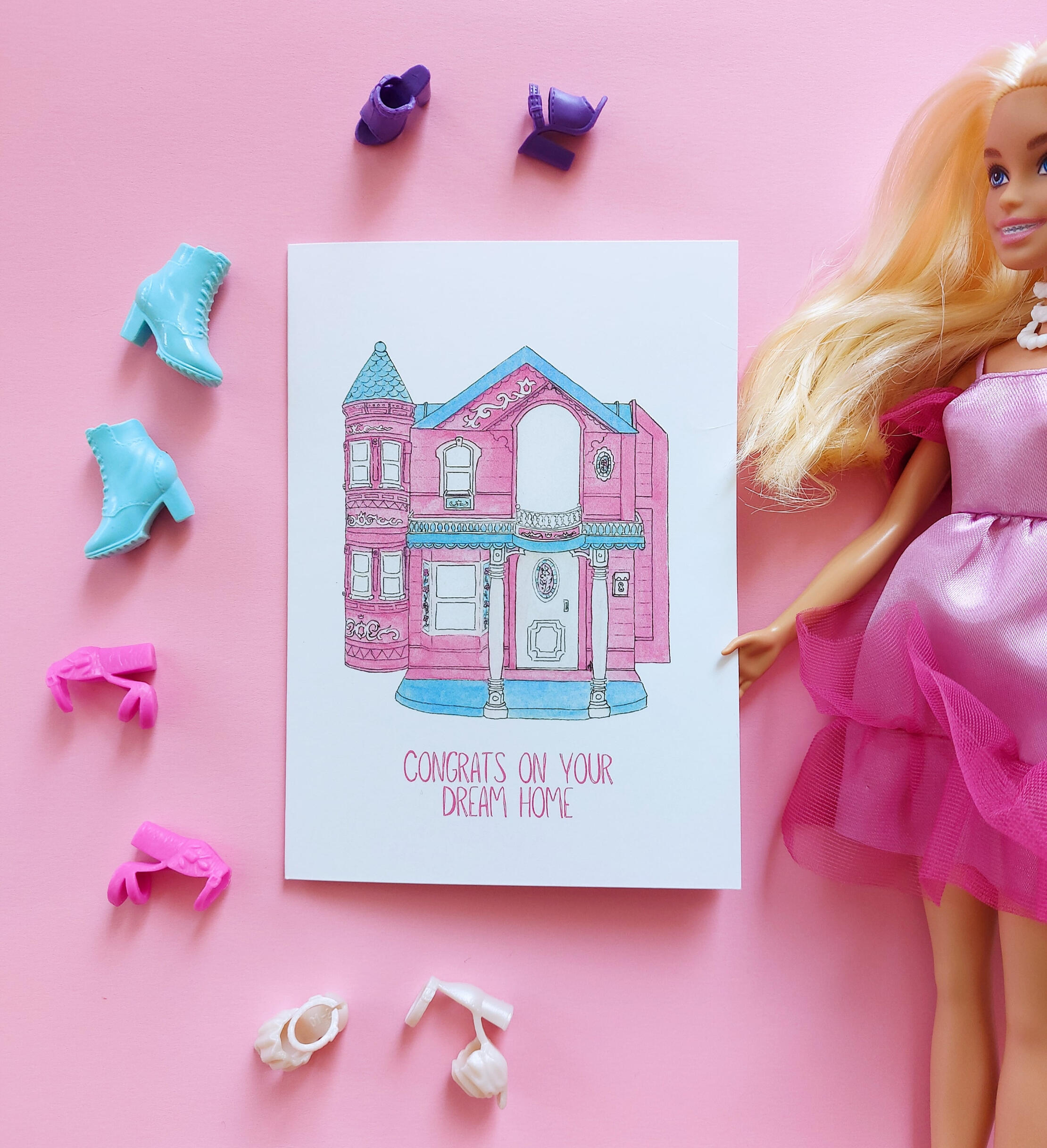 Barbie Dream House Card